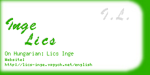 inge lics business card